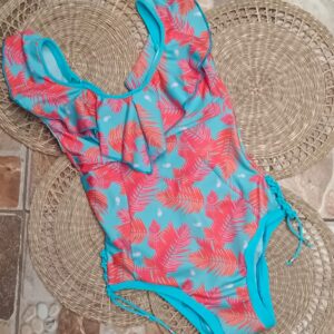 Traje de Baño Aurora Palmas Naranjas